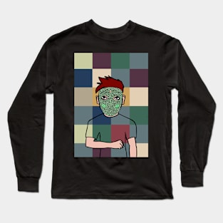 Unique MaleMask Digital Collectible with DoodleEye Color and DarkSkin on TeePublic Long Sleeve T-Shirt